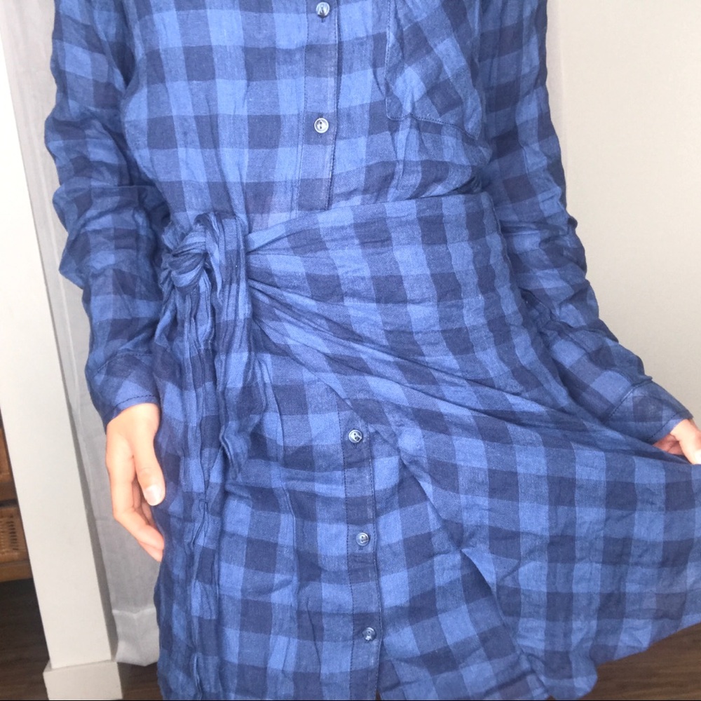 SOLD Sanctuary plaid wrap tie dress sz s - Picture 4 of 9